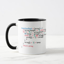 Taza Fragmento de código de programación de ordenación