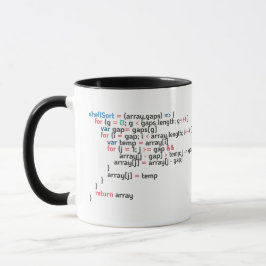 Taza Fragmento de código de programación del equipo de