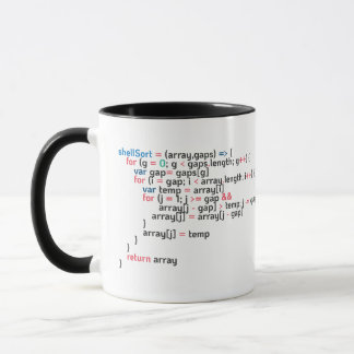 Taza Fragmento de código de programación del equipo de 