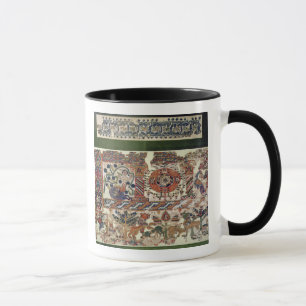 Taza Fragmento de la materia textil que representa