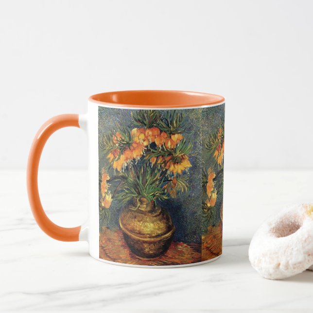 Taza Fragmentos en una vesícula de cobre de Vincent van (Con donut)