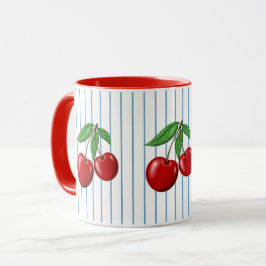 Taza Fragmentos rojos en el patrón gráfico de franjas a