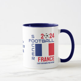 Taza FRANCE Football Custom Name 2024 Any Year