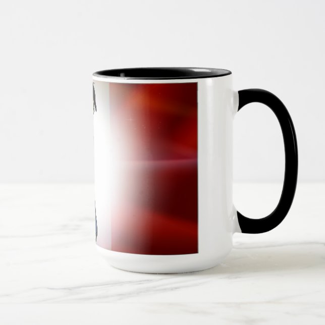 Taza francesa contemporánea de la bandera y del (Derecha)