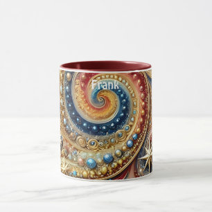 Taza FRANK ~ Swirls Stars ~ Mug
