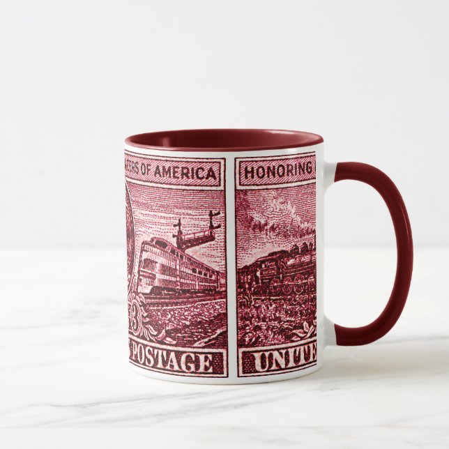Taza Franqueo 1950 del ingeniero de ferrocarril de (Derecha)