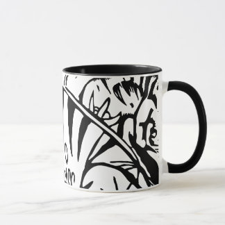 Taza Franz Marc - Tigre negro y blanco - Arte abstracto