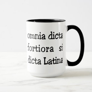 Taza Frase latina divertida, lema