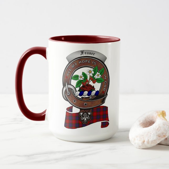 Taza Fraser Clan Badge Combo 15oz Mug (Con donut)