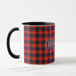 Taza Fraser Tartán con el apellido