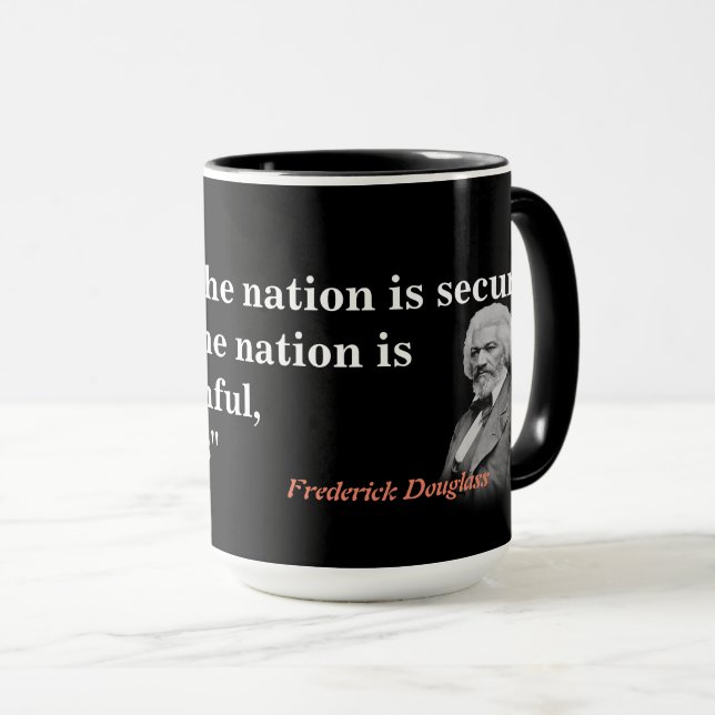 Taza Frederick Douglass cita sobre la vida de la nación (Anverso derecho)