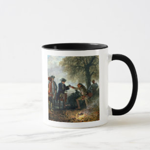 Taza Frederick el grande con Zieten en el campo
