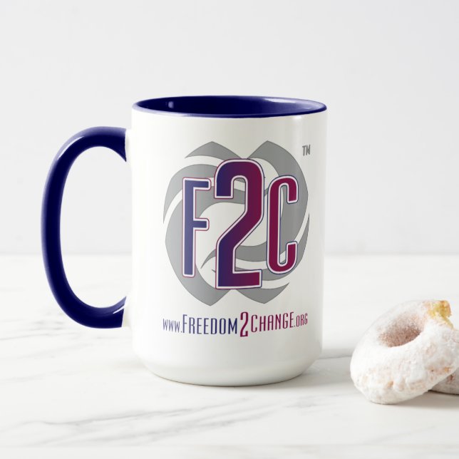 Taza Freedom2Change Motivational Coffee Mug (Con donut)