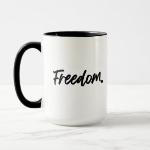 Taza Freedom. Minimalist Black
