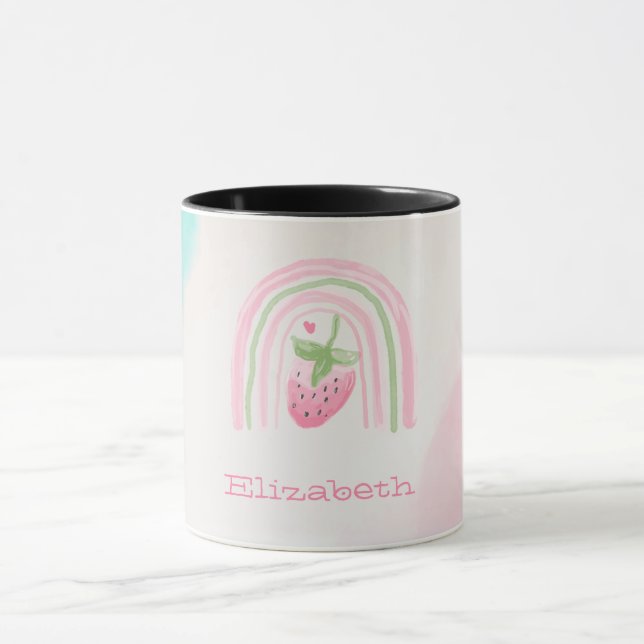Taza Fresa de Arcoíris con Acuarela (Centro)