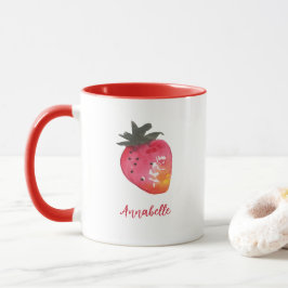 Taza Fresa de San Valentín rojo personalizado