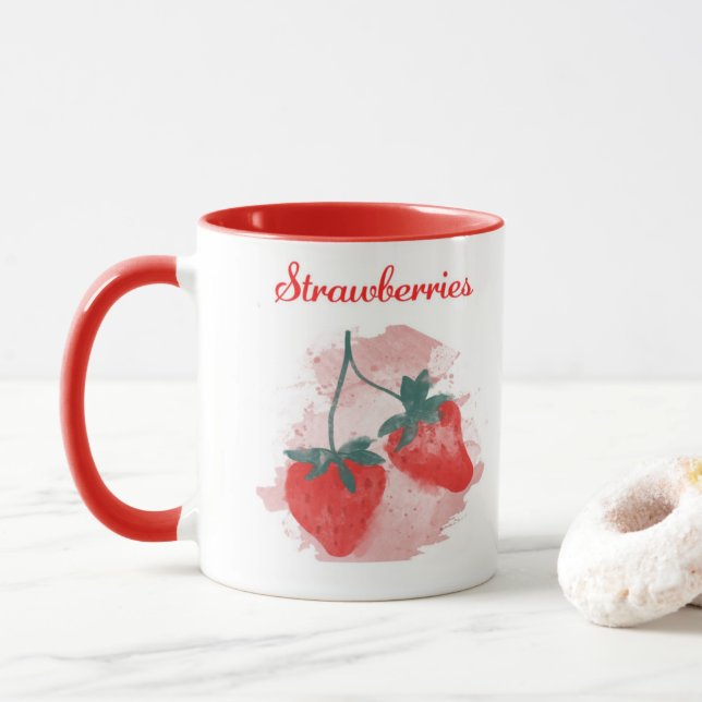 Taza Fresas Café Mug - Elige Tu Fruta (Con donut)