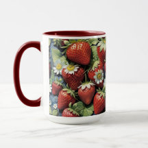 Fresas Frescas Recogidas y Flores Blancas