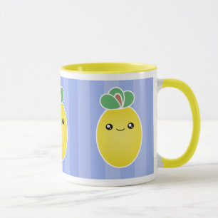 Taza fresca de Kawaii de los limones