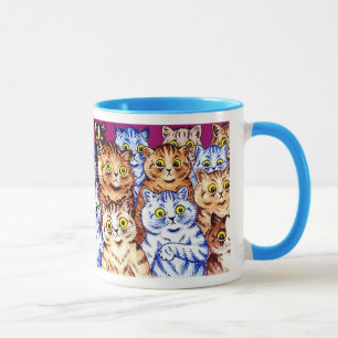 Taza fresca de los gatos de Louis Wain