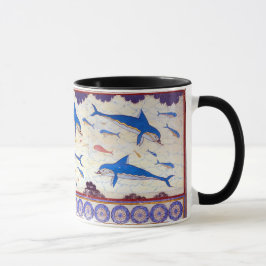 Taza Fresco del delfín del palacio de Minoan de Knossos