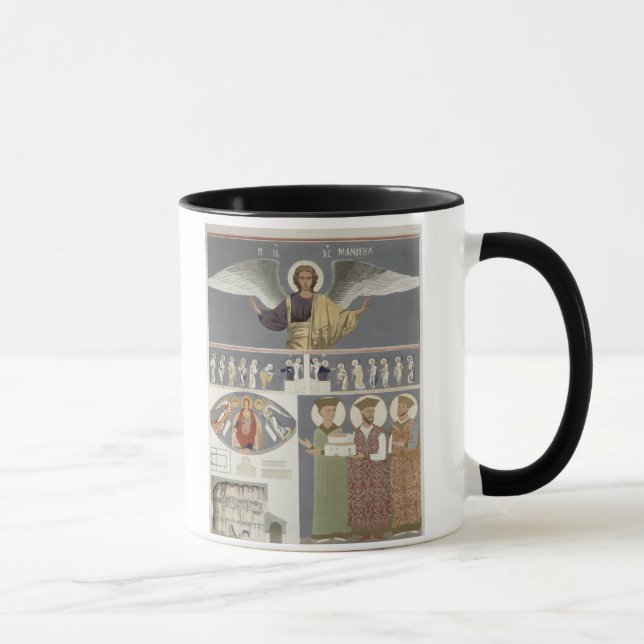 Taza Frescos de la iglesia ortodoxa de Nekrssi cerca (Derecha)