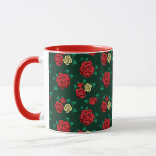 Taza Frida Kahlo modelo rojo y oro subió del