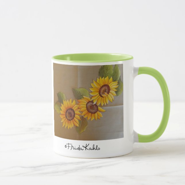 Taza Frida Kahlo Pintado de girasoles (Derecha)
