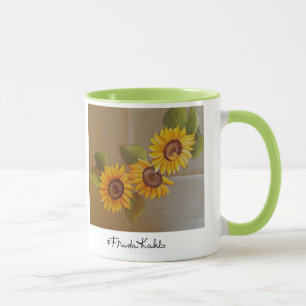 Taza Frida Kahlo pintó los girasoles