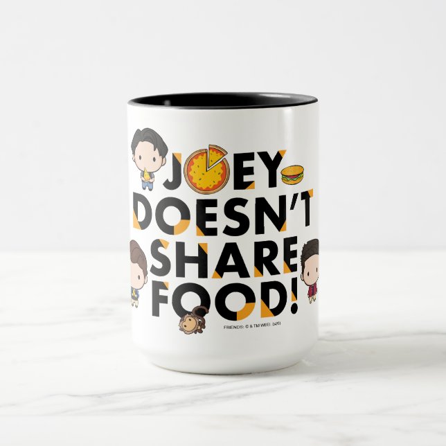 Taza FRIENDS™ | Joey No Comparte Comida Chibi (Centro)