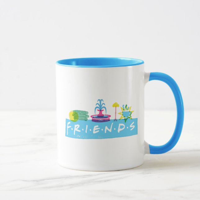 Taza FRIENDS™ | Logotipo con iconos (Derecha)