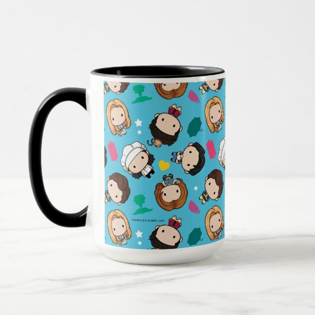 Taza FRIENDS™ | Patrón Chibi de Personajes (Izquierda)