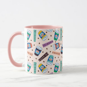 Taza FRIENDS™ Patrón de café vibrante de Central Perk