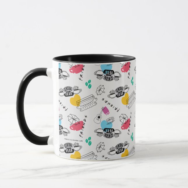 Taza FRIENDS™ | Patrón de Iconos (Izquierda)