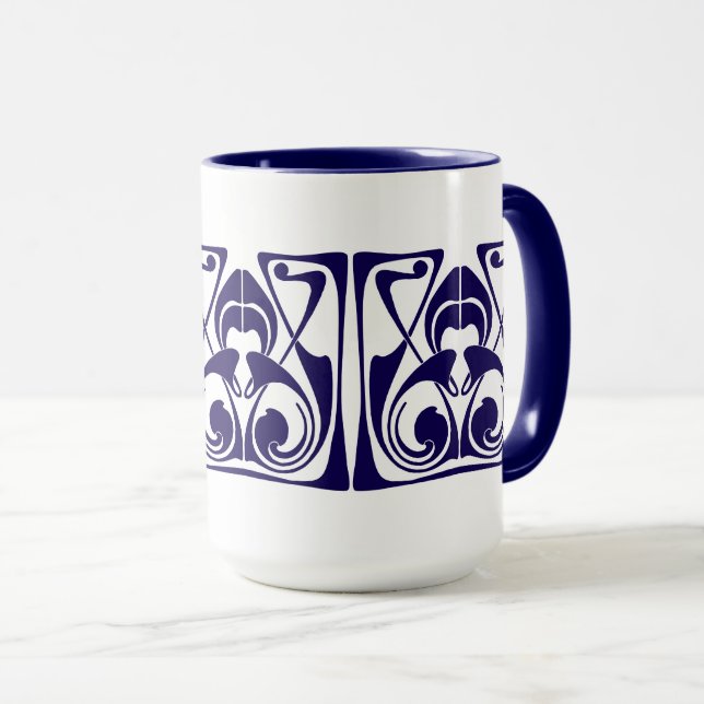 Taza Frieze de ornamento Art Nouveau (Anverso derecho)