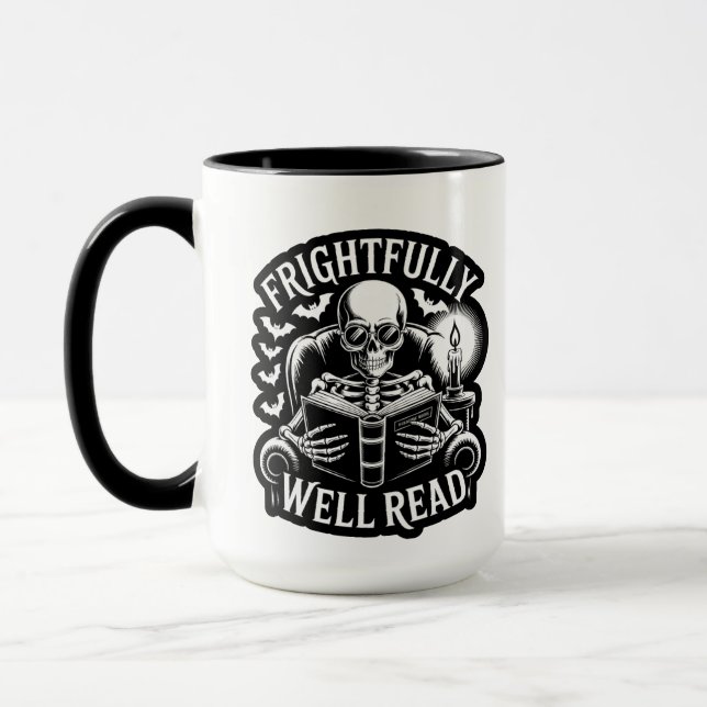 Taza Frightfully Well Read Candlelight Skeleton (Izquierda)