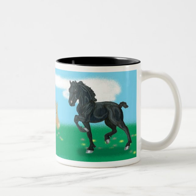 Taza frisia del conejito del potro del caballo (Derecha)