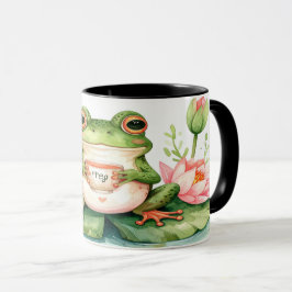 Taza Frog Tea Mug - Cute Kawaii Hoppy Hour Gift