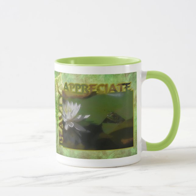 Taza Frog Water Lily Beauty Inspirador (Derecha)