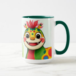 Taza „Fröhlicher Dschungeldrache – Bunt und Glücklich“