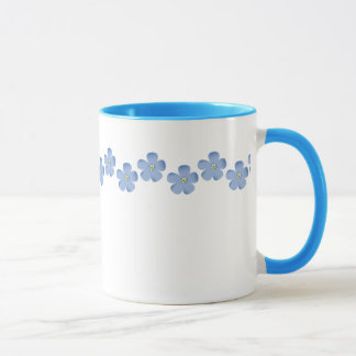 Taza Frontera azul de la flor