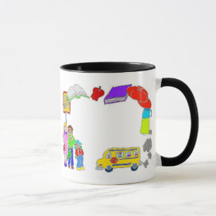 Taza Frontera de iconos escolares