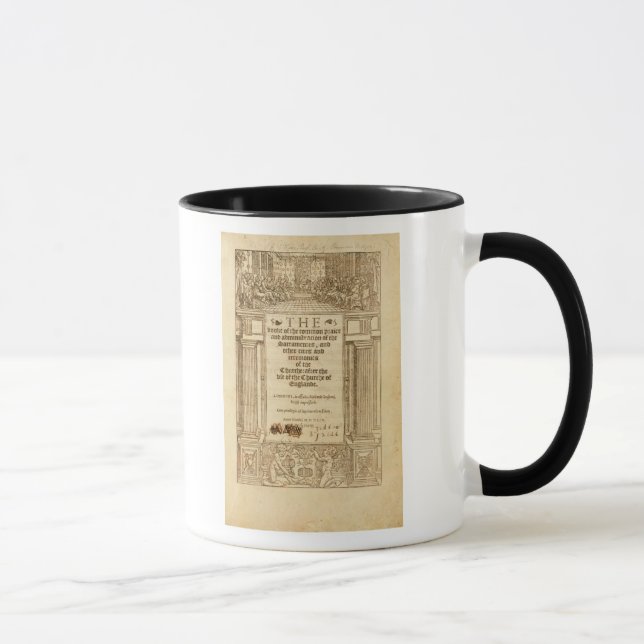 Taza Frontispiece 'del libro de Prayer común (Derecha)