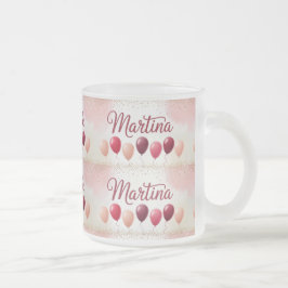 Taza Frosty Globos Nombre Martina