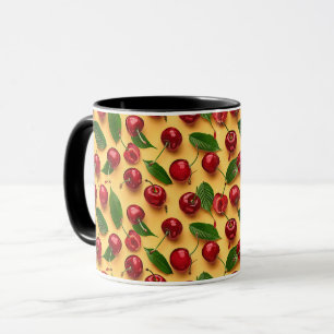 Taza Fruta Femenina Patrón Bonito de Cereza de Verano