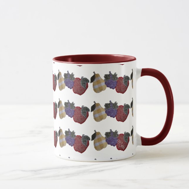 Taza Frutas bordadas (arándano) (Derecha)