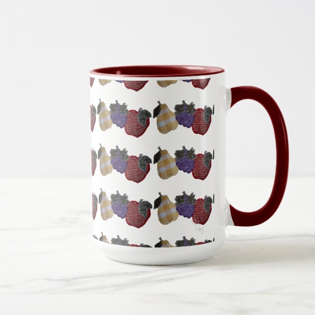 Taza Frutas bordadas (arándano) (Derecha)