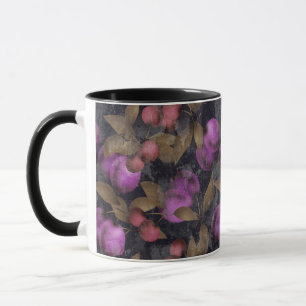 Taza Frutas ciruela oscura sin fisuras bayas púrpura pa