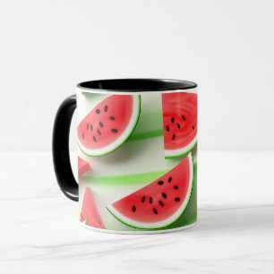 Taza Frutas De Dibujos Animados Veganos Rodaja De Sandí
