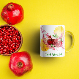 Taza Frutas granadas acuarela Café Mug